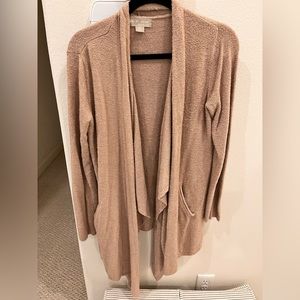 Barefoot Dreams Cozy Chic Lite Cardigan- Light tan/taupe- Size S/M